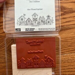 Stampin' Up! NEW IN BOX “We’ve Moved” Stamp & Block Stamp Set